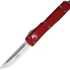 Microtech Automatic Ultratech OTF Knife Red Aluminum Stonewash Tanto Blade 1234RD
