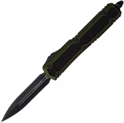 Microtech Automatic Signature Series Makora OTF Knife OD Green Aluminum & Traction Double Edge Blade 2061ODS
