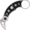Mantis Mr Smith Karambit Black Fixed Blade Knife Silver Stainless Blade MKFB