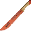 Marbles 20.25" Scout Machete W/ Carbon Steel Orange Fixed Natural Wood Handle 12714