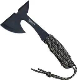 MTECH Black Steel Throwing Axe Hunting Hatchet Tomahawk Full Tang - 600CA