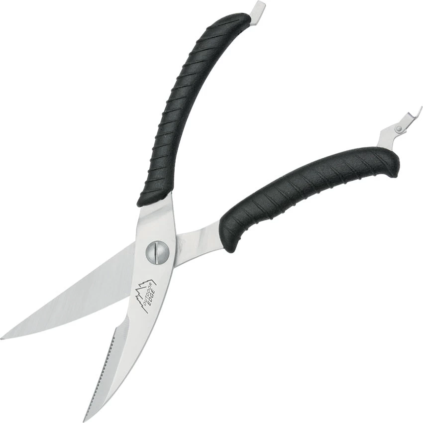 Outdoor Edge 10" Black Partially Serrated 420 Stainless Game Shears SC100