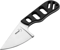 Boker Plus SFB 5" 440C Stainless Drop Fixed Black G10 Handle Neck Knife P02BO321