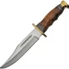11.25" Bowie Wood Handle Fixed Blade Knife W/ Sheath 203412WD
