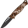 Piranha Knives Automatic Amazon Knife Button Lock Camo Aluminum Black 154CM Blade CP3CT