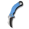 QSP Eagle Blue & Black Folding Karambit Hawkbill Knife 120c
