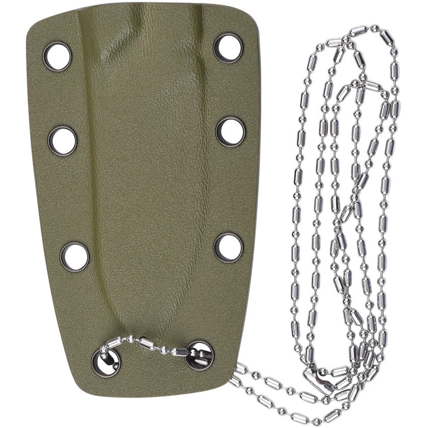 QSP Neckmuk Green G10 Neck Knife + Sheath 125c - Image 2