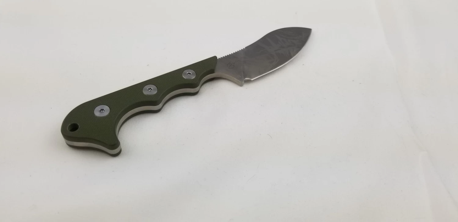 QSP Neckmuk Green G10 Neck Knife + Sheath 125c - Image 5