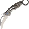 Rike Knife Alien 2 Linerlock Gray Titanium Karambit Folding Knife Alien2g