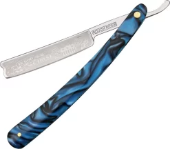 Rough Ryder In God We Trust Black & Blue 440 Stainless Folding Razor 1207