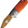 Rough Ryder Mean Tangerine Linerlock A/O Orange Folding Stainless Knife 2604