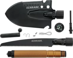 Schrade Frontier Shovel Saw Combo Bronze Compass Interchangeable 1124292