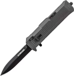 Schrade Out The Front Assist Spear Stainless Blade Gray Handle Knife OTF8B