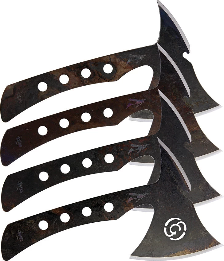 Southern Grind Wasp Black Throwing Axe Set W/ Kydex Sheath 21719