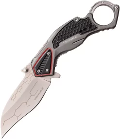 Tac Force Linerlock A/O Gray Aluminum Folding 3Cr13 Pocket Knife 1033GY