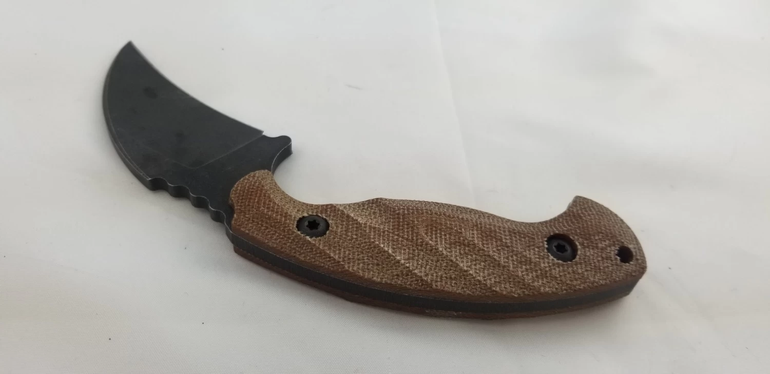 Toor Knives KARSUMBA Burlap Natural Canvas Micarta S35Vn Karambit Knife + Kydex 7580 - Image 4
