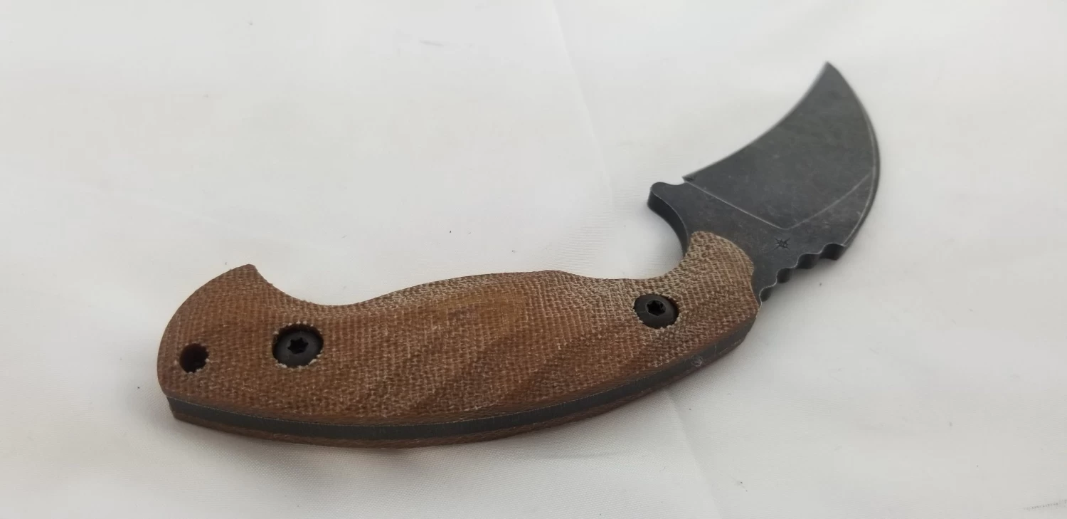 Toor Knives KARSUMBA Burlap Natural Canvas Micarta S35Vn Karambit Knife + Kydex 7580 - Image 5