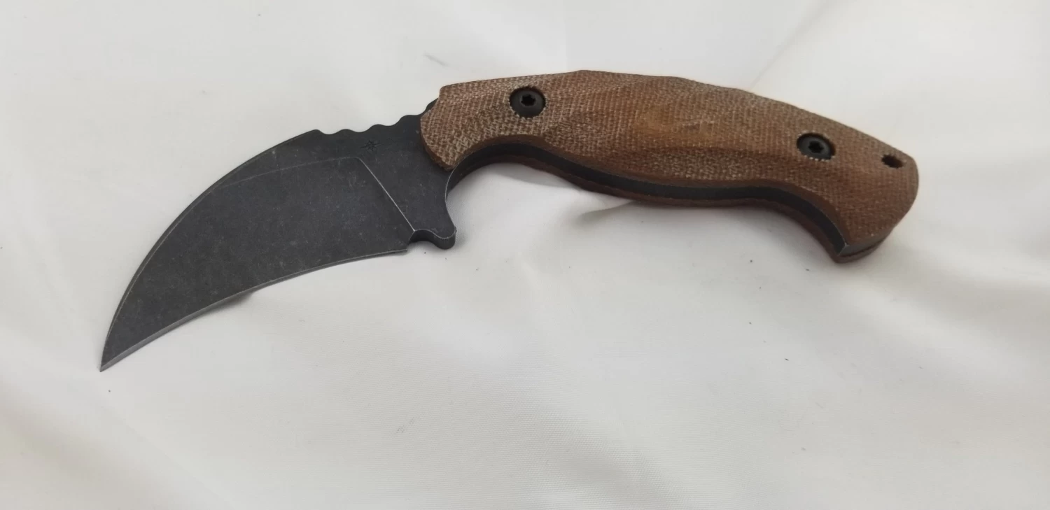 Toor Knives KARSUMBA Burlap Natural Canvas Micarta S35Vn Karambit Knife + Kydex 7580 - Image 6