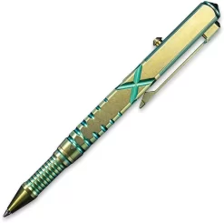 We Knife Co Tactical Green Glass Breaker Titanium Body Bolt Action Pen TP02B