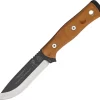 TOPS Brothers Of Bushcraft Hunter Fixed Blade Brown Handle Survival Knife BROS01