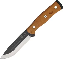 TOPS Brothers Of Bushcraft Hunter Fixed Blade Brown Handle Survival Knife BROS01
