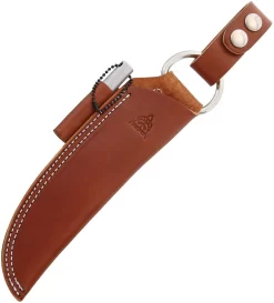 TOPS Brothers Of Bushcraft Brown Leather Fixed Blade Knife Sheath SHLBUSHBRN