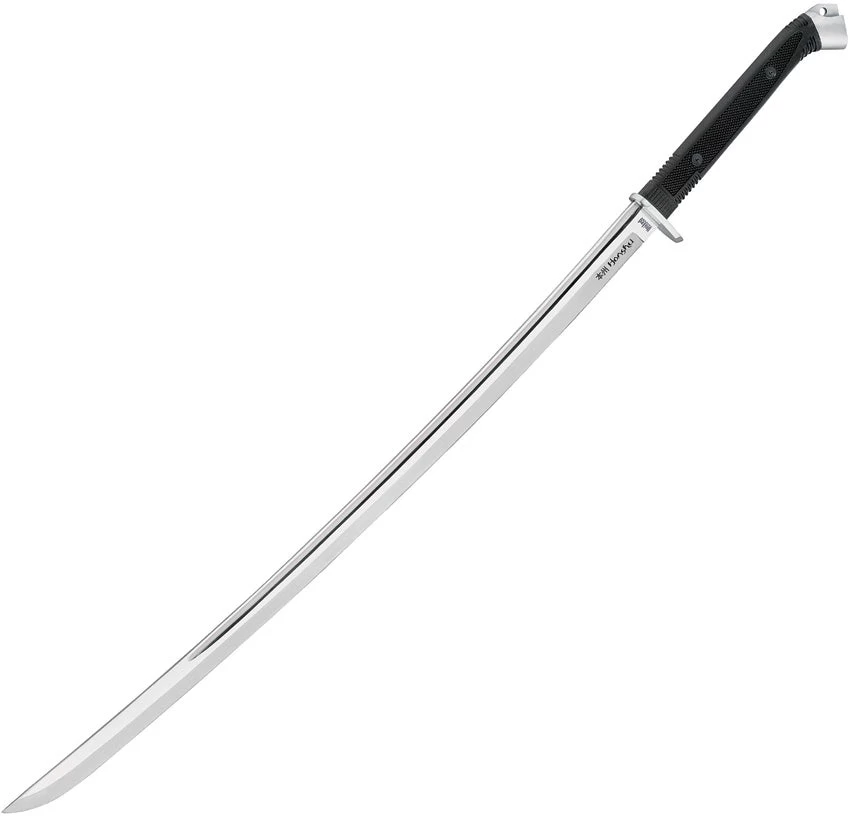 United Cutlery Fixed Carbon Steel Black TPR Handle Honshu Boshin Katana 3176