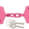 Uzi Handcuffs Pink Finish Steel Doubel Lock HCCPK