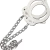 UZI Nickel Plated Steel Double Safety Lock Police Security Leg Cuffs HCLEG