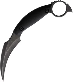 Valhalla Combat Tactical Nidhogger Karambit G10 1095HC Fixed Blade Knife 004BLK