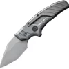 We Knife Typhoeus Folding Push Dagger Knife Gray Titanium CPM-20CV W/ Sheath 21036B2
