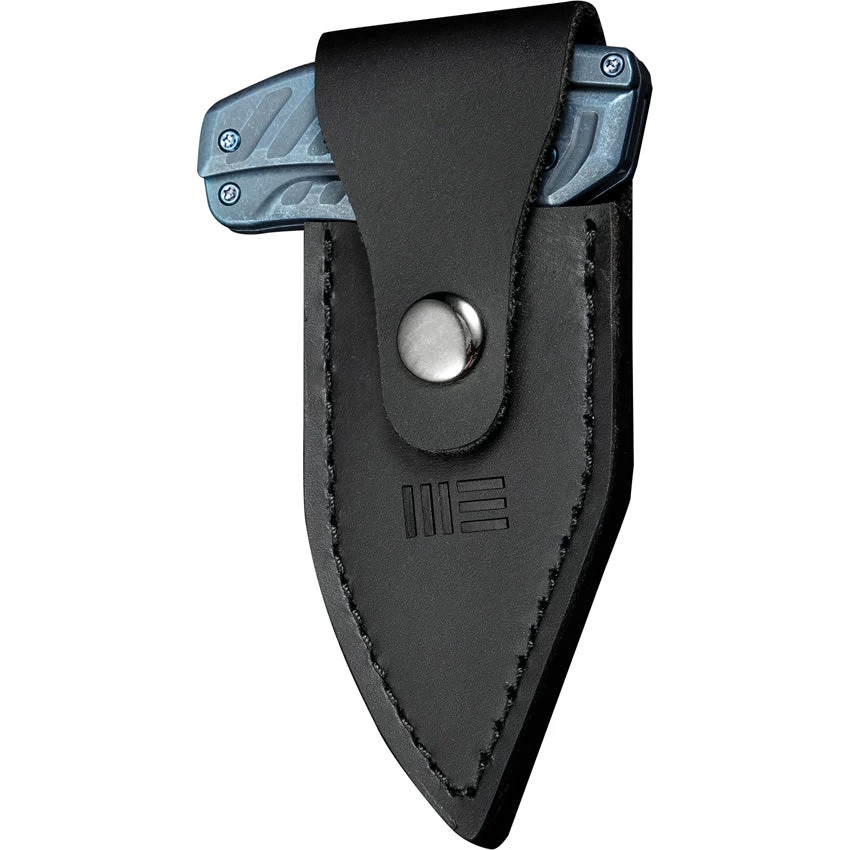 We Knife Typhoeus Folding Push Dagger Knife Blue Titanium CPM-20CV W/ Sheath 21036B3 - Image 5