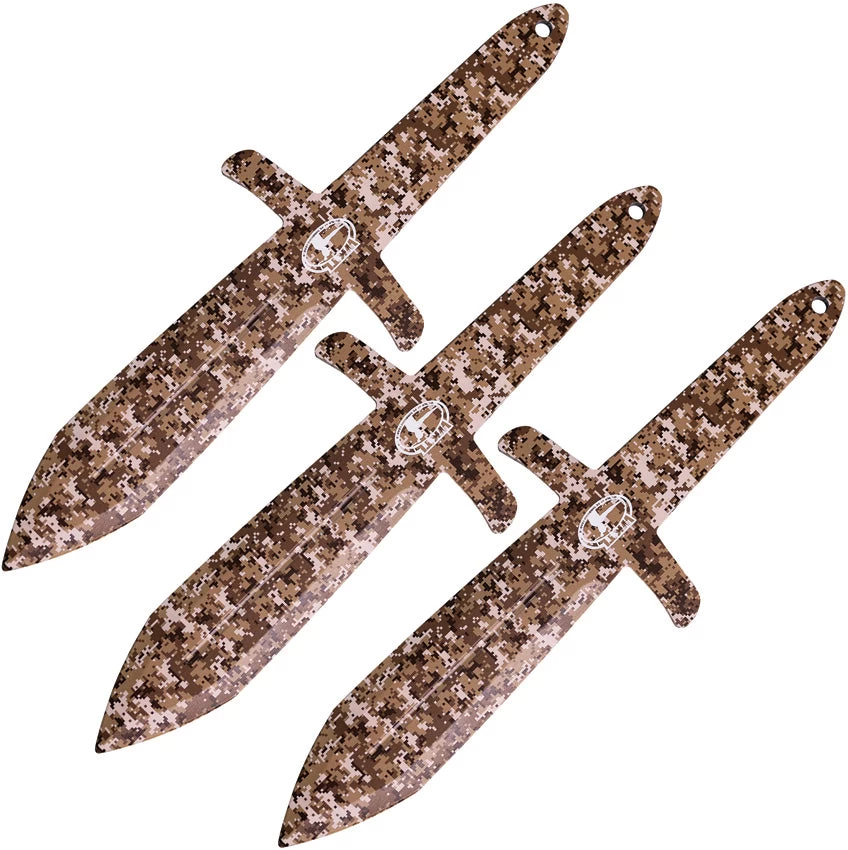 World Knife Throwing League Highlander Camo 3Cr13 3 Knife Pack 137