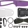 Esee Purple Izula Kit Fixed Blade 1095 Skeletonized Neck Knife W/ Attachments IPURPKIT