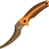 Kershaw 9" Zip It Pro Buck Commander Brown Orange Fixed Gutting/Skinning Knife 1894orbrnbcx